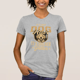 Lustiger Golden Retriever Hund Haar Glitter T-Shirt