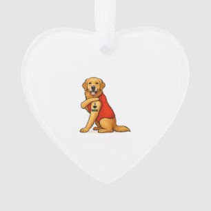 Lustiger Golden Retriever Hund Ich Liebe Mama Tatt Ornament