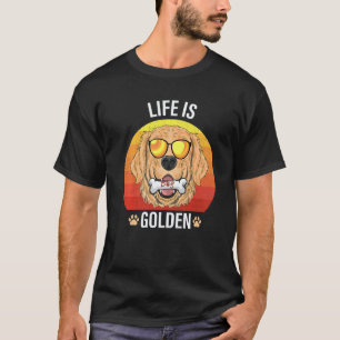 Lustiger Golden Retriever Hund Sonnenbrille Besitz T-Shirt