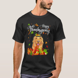 Lustiger Golden Retriever Thanksgiving Herbst Hund T-Shirt