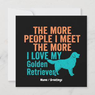 Lustiger Golden Retriever Vintage Grafikdesign Einladung