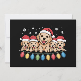 Lustiger Golden Retriever Weihnachten Welpe Hund