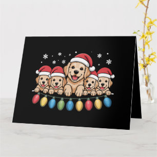 Lustiger Golden Retriever Weihnachts-Welpe Hund Karte