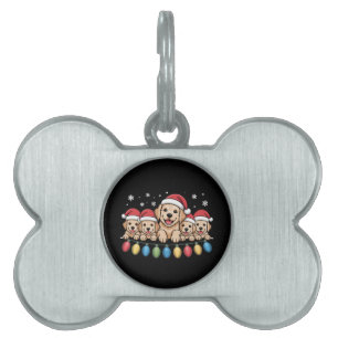 Lustiger Golden Retriever Weihnachts-Welpe Hund  Tiermarke
