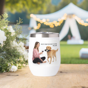 Lustiger Golden Retriever Wein Freund