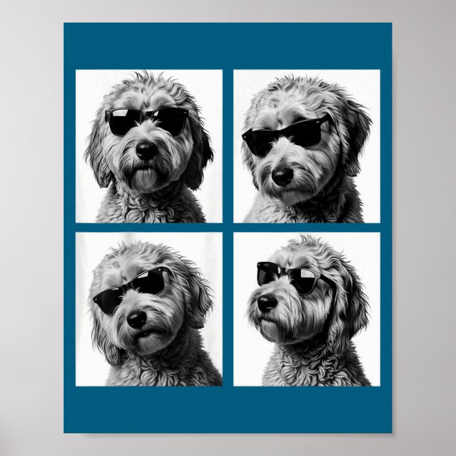 Lustiger Goldendoodle-Meme Süße Doodle-Fotobooth  Poster (Vorne)