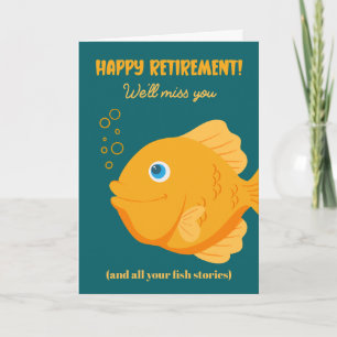 Lustiger Goldfisch Glückwunschkarte zum Ruhestand Karte