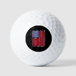Lustiger Golf-Amerikanischer-Flagge-Golfspieler-Vi Golfball