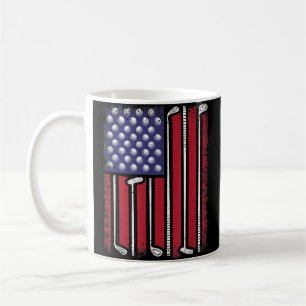 Lustiger Golf Amerikanischer Flagge Golfspieler Vi Kaffeetasse