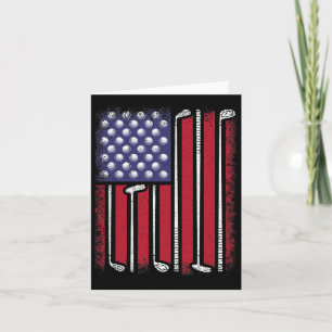 Lustiger Golf Amerikanischer Flagge Golfspieler Vi Karte