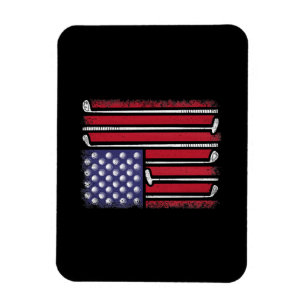 Lustiger Golf Amerikanischer Flagge Golfspieler Vi Magnet