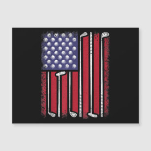 Lustiger Golf Amerikanischer Flagge Golfspieler Vi Magnetkarte