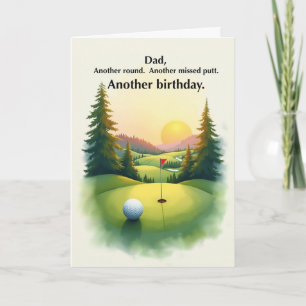 Lustiger Golf-Geburtstag Papa Ein Weiterer Verfehl Karte