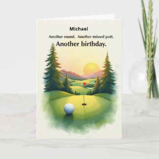 Lustiger Golf-Geburtstag verpasster Putt Humor Per Karte