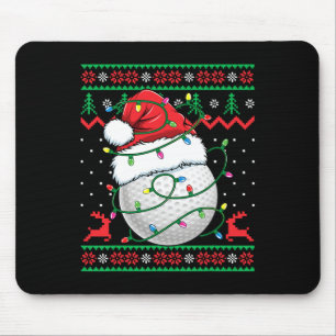 Lustiger Golf hässlicher Weihnachtspullover Damen  Mousepad