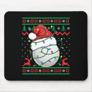 Lustiger Golf hässlicher Weihnachtspullover Damen  Mousepad
