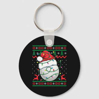 Lustiger Golf hässlicher Weihnachtspullover Damen  Schlüsselanhänger