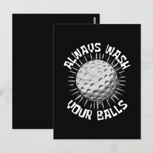 Lustiger Golf Postkarte