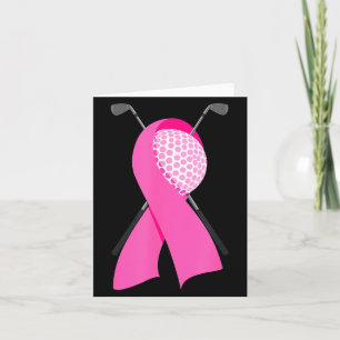 Lustiger Golf rosa Band Brustkrebsbewusstsein Karte