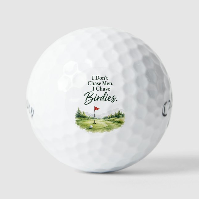 Lustiger Golf-Spruch über einen Golfer Golfball (Vorderseite)