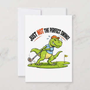Lustiger Golf T-Rex Süßer Dinosaurier Golfgeschenk Dankeskarte