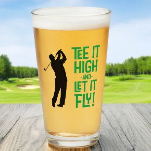 Lustiger Golf-Tee-Sport-Zitat Cute Herren Humor Bi Glas