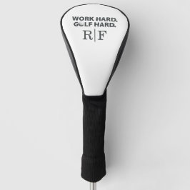 Lustiger Golf-Vater-Monogramm Arbeite Hart Golf Ha Headcover