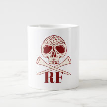 Lustiger Golf-Vater-Monogramm Retro-Totenkopf gekr