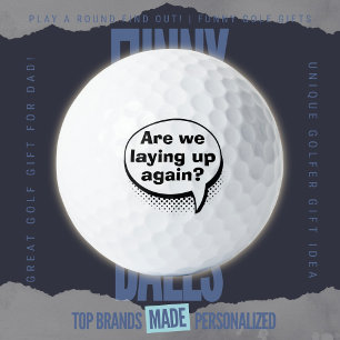 Lustiger Golf-Vater-Müll-Rederei-Laying-Up-Comic-S Golfball