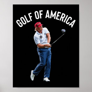 Lustiger Golf Von Amerika Donald Trump 1 Poster