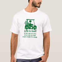 Lustiger Golf-Wagen-Golfspieler-Grün-Weiß-T -