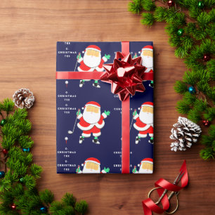 Lustiger Golf-Weihnachten Geschenkpapier