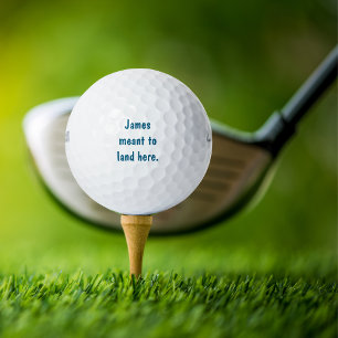 Lustiger Golf-Witz 'Name sollte hier landen' Golfball