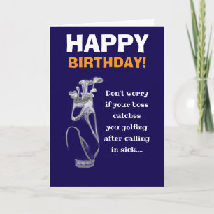 lustiger Golfbruder zum Geburtstag wünscht Karte