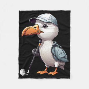 Lustiger Golfer Albatros Vogel Golfspieler Spiel G Fleecedecke