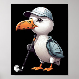 Lustiger Golfer Albatros Vogel Golfspieler Spiel G Poster