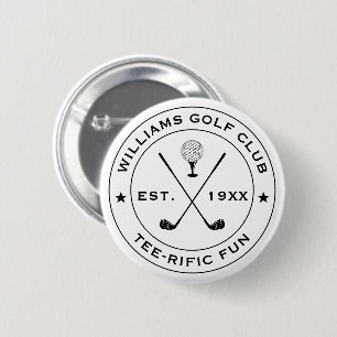 Lustiger Golfschläger-Golfer Wortwitz Individuelle Button