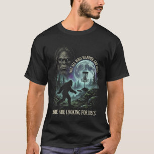 Lustiger Golfspielender Bigfoot-Disc-Golf-Spieler  T-Shirt