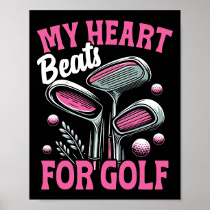 Lustiger Golfsport Für Golferinnen - Mein Herz Sch Poster