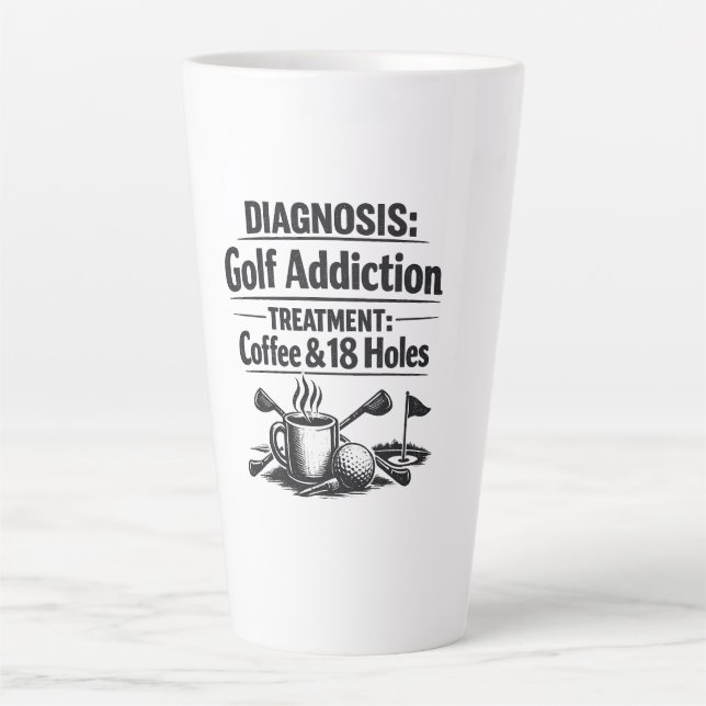 Lustiger Golfspruch für Golfer  Milchtasse (Vorderseite)