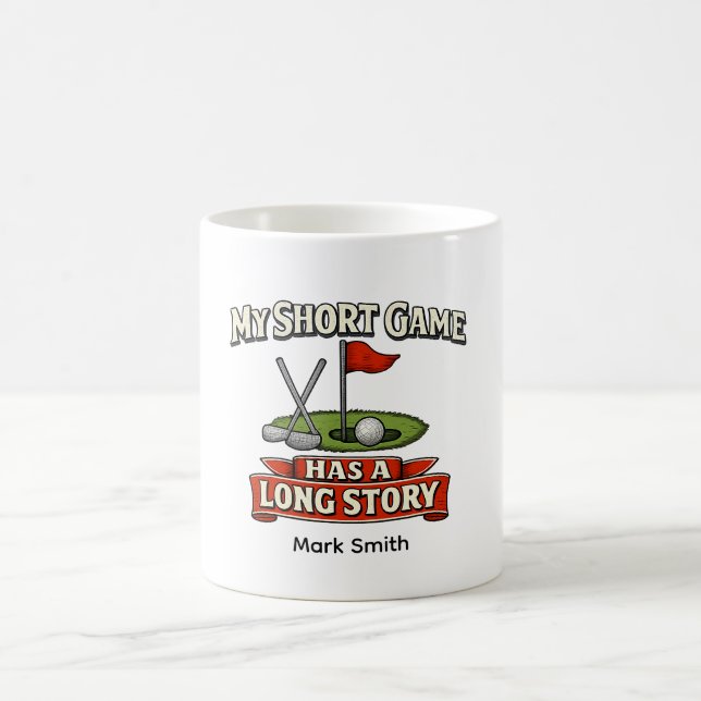 Lustiger Golfspruch über Golfer  Kaffeetasse (Mittel)