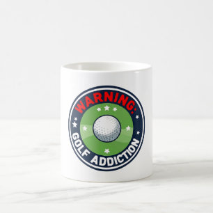 Lustiger Golfspruch über Golfer Kaffeetasse