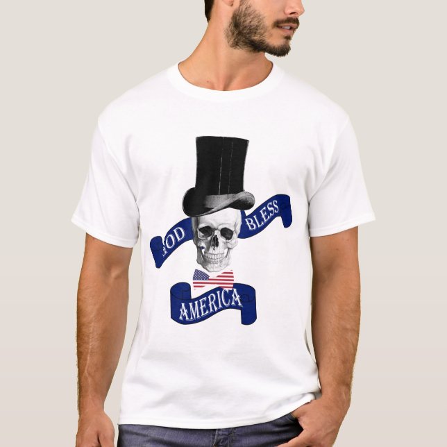 Lustiger gotischer Gott segnen T-Shirt (Vorderseite)