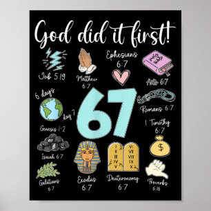 Lustiger Gott hat es zuerst gemacht 67 Meme Jesus  Poster