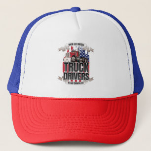 Lustiger Gott stellte LKW-Fahrer-amerikanische Truckerkappe