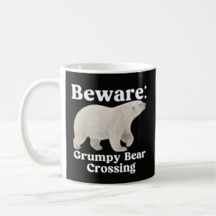 Lustiger Griesgrämiger-Bär-Kreuzung-Warnbecher Kaffeetasse