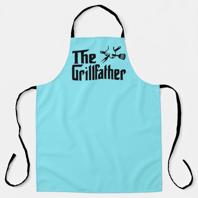Lustiger Grill Vater Wort Kunst  Schürze (Vorderseite)