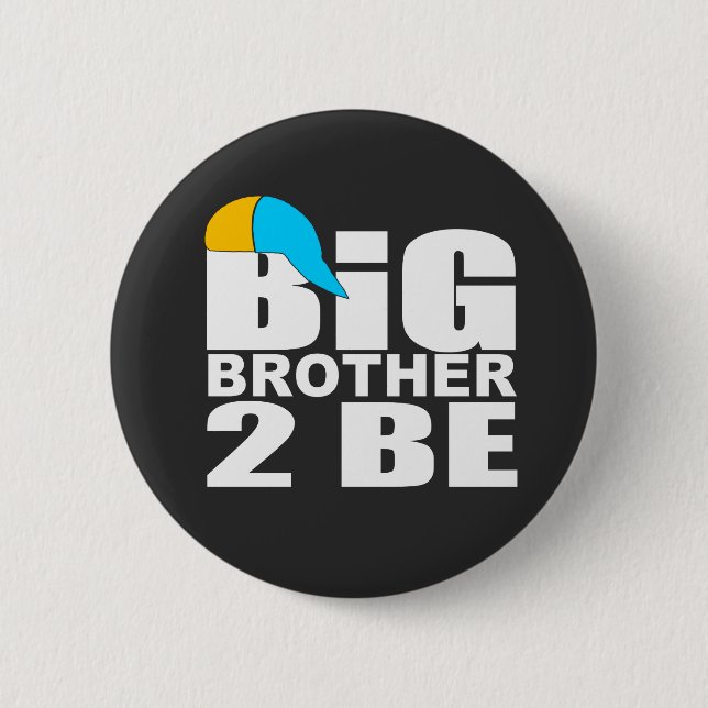 lustiger großer Bruder wird es sein Button (Vorderseite)