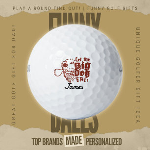 Lustiger Großer Schlagmann Golf Vater Name Lass de Golfball