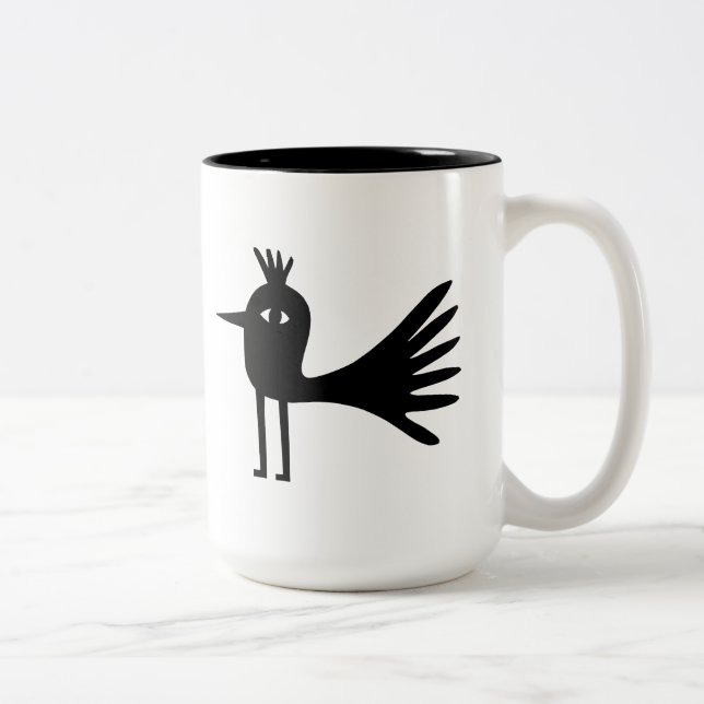 Lustiger großer schwarzer zweifarbige tasse (Rechts)